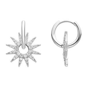 Pendientes Lux by Lux acabados en rodio