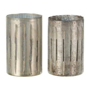 J-Line photophore Ligne - verre - bleu - large - 2 pcs