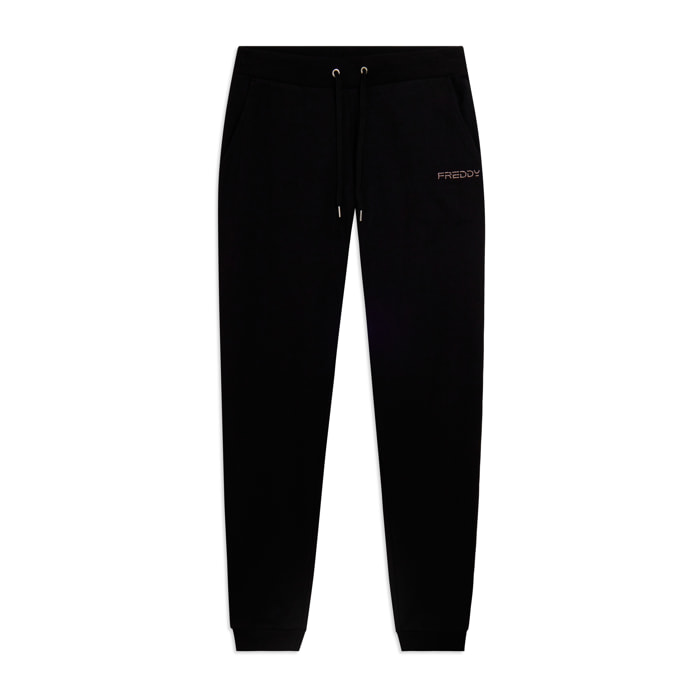 Pantaloni Sportivi con Polsini e Vita in Costina