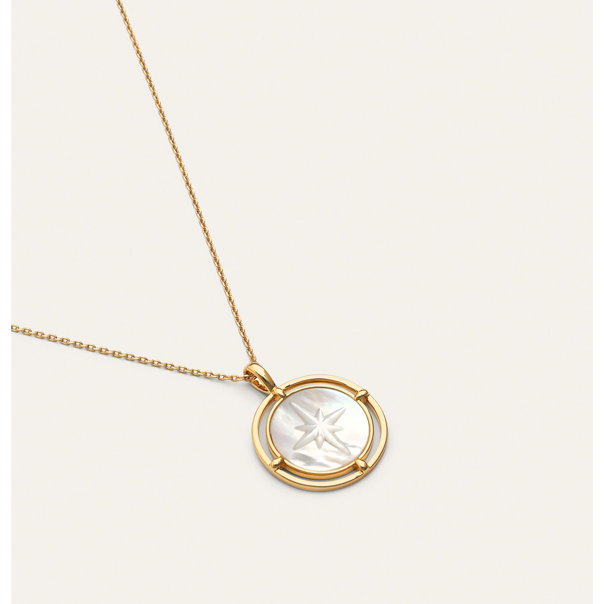 Collana Stella Polare Madreperla Placcato Oro