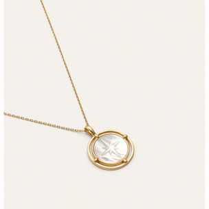 Collana Stella Polare Madreperla Placcato Oro