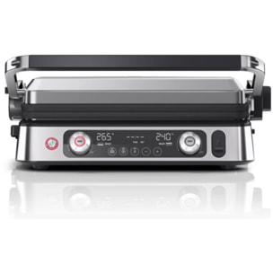 Grille-viande BRAUN CG9160 inox 2 zones de cuissson, plaques amovible, sonde, 37x23 cm