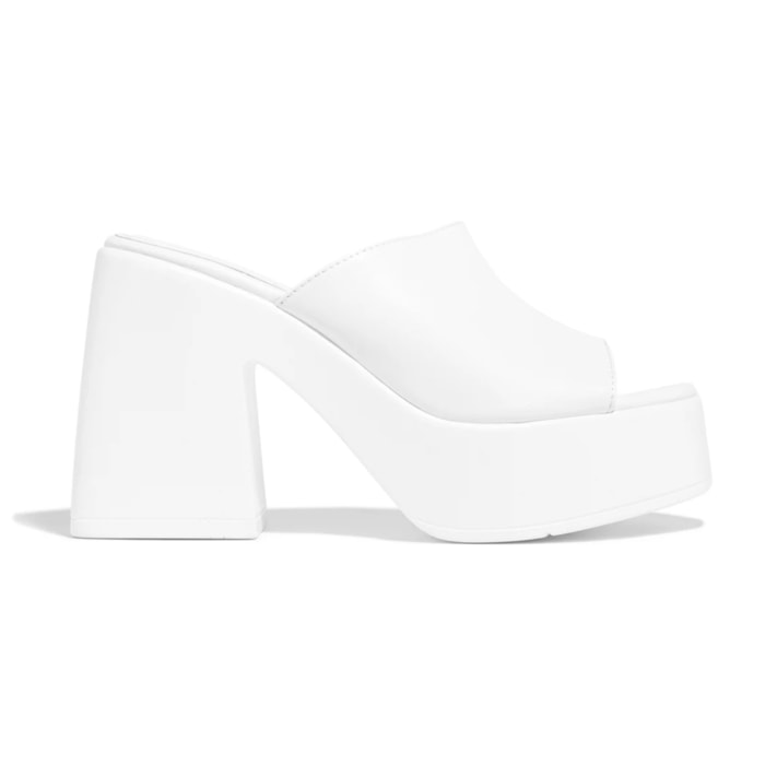 Zueco de plataforma con tacón ancho
