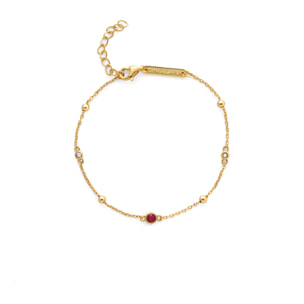 Bracciale Birthstone Argento Placcato Oro