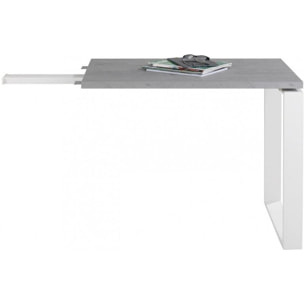 Retour de bureau effet gris béton L.90 cm - OFFICIO