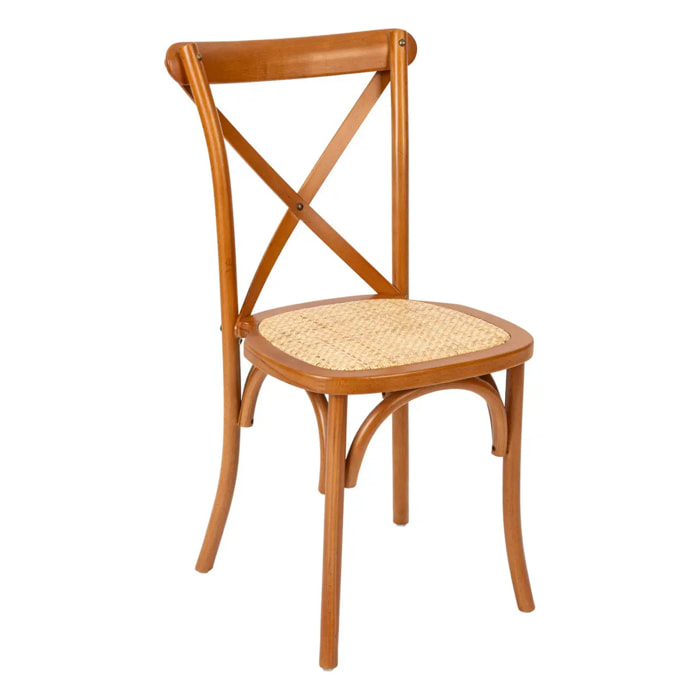 Chaise Isak hêtre marron