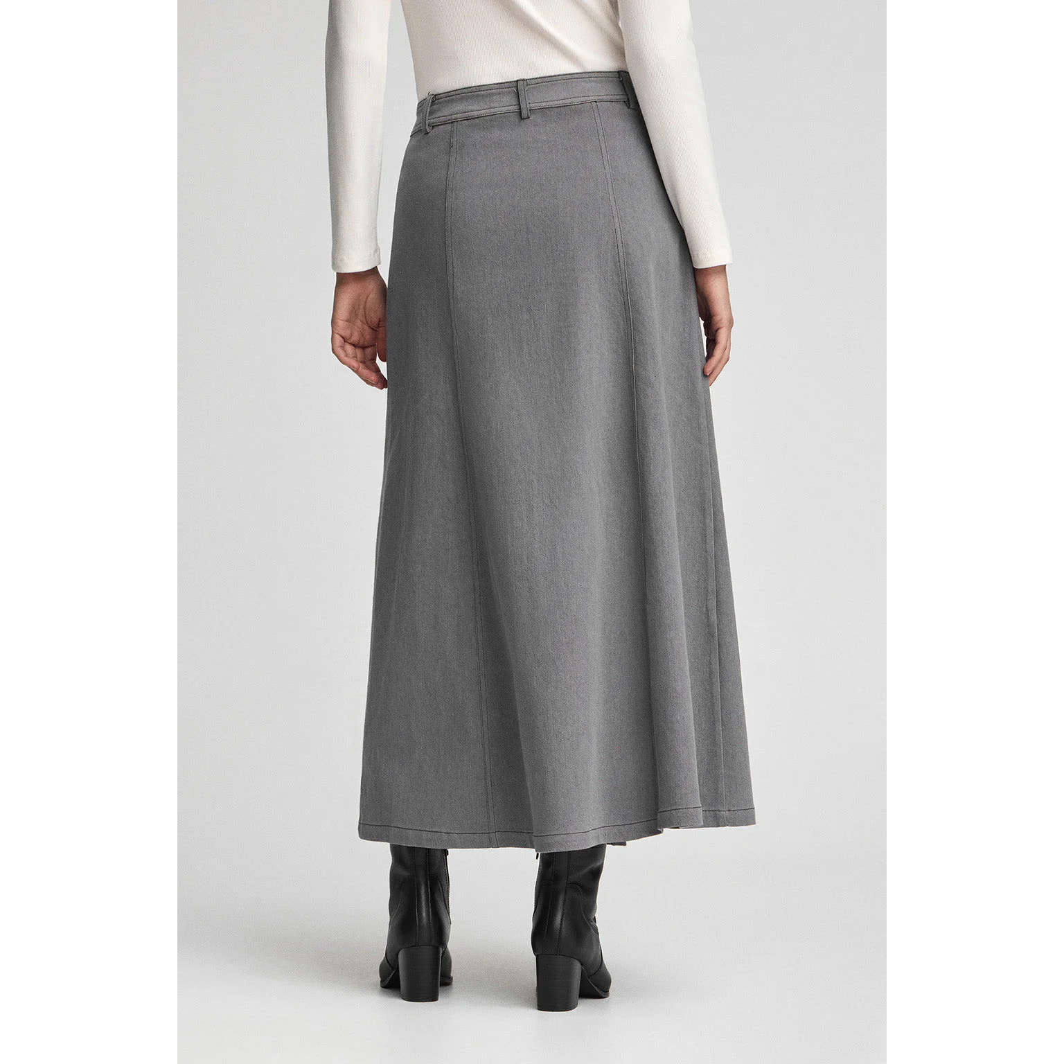 Falda Alisa vaquera gris con detalles Polo Club