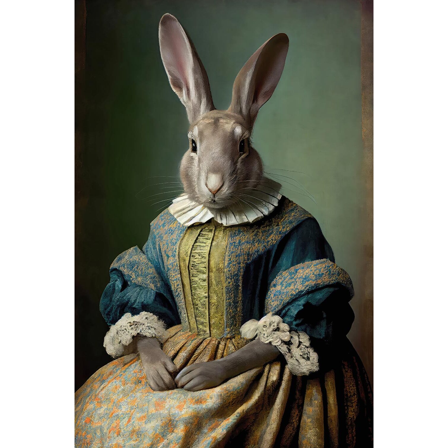 Tableau lapin madame bunny  Tableau alu Dibond