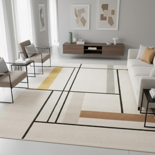 Tapis contemporain Lofe motif géometrique