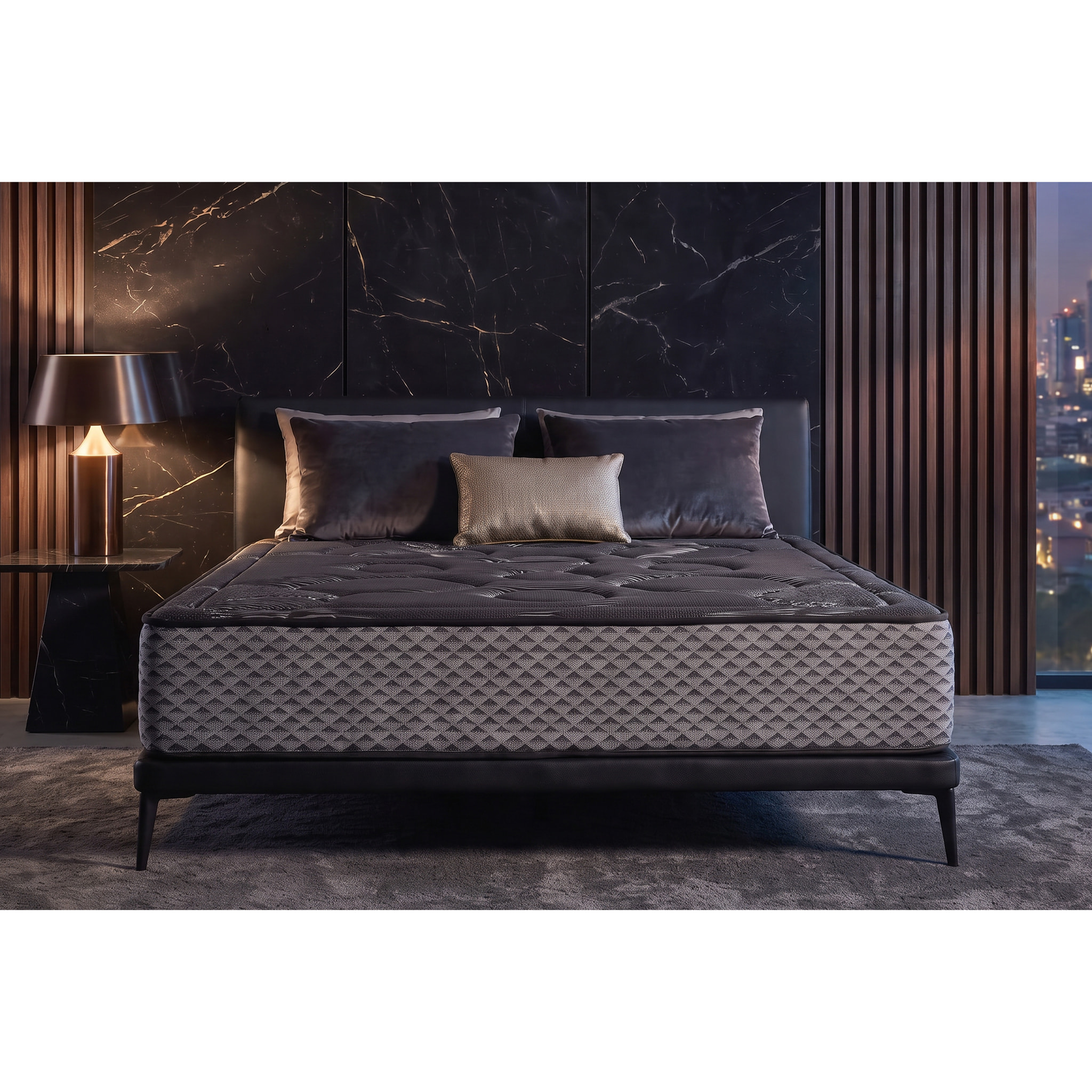 Matelas Titanium Black Multizone 26 cm - Moonia