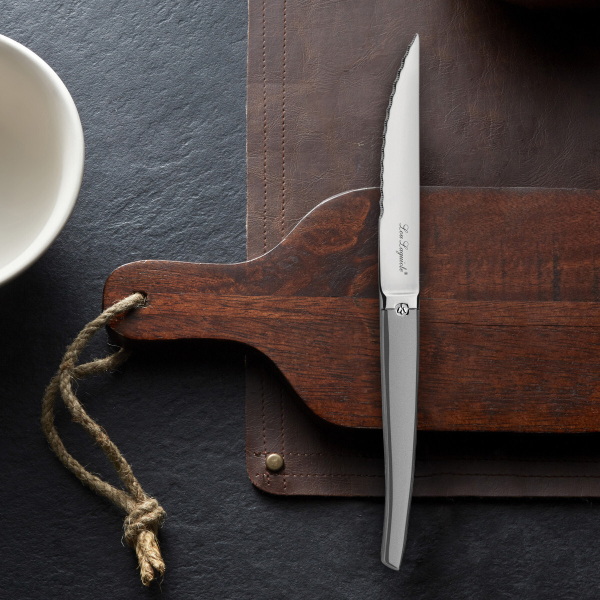 Jet Satin - Bloc bois d'acacia 6 couteaux steak