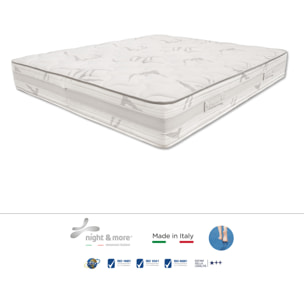 "Dalia" H23 cm 180x200 2 guanciali Memory OMAGGIO sfoderabile in schiuma poliuretanica ad alta densità e Memory Foam con cristalli di gel