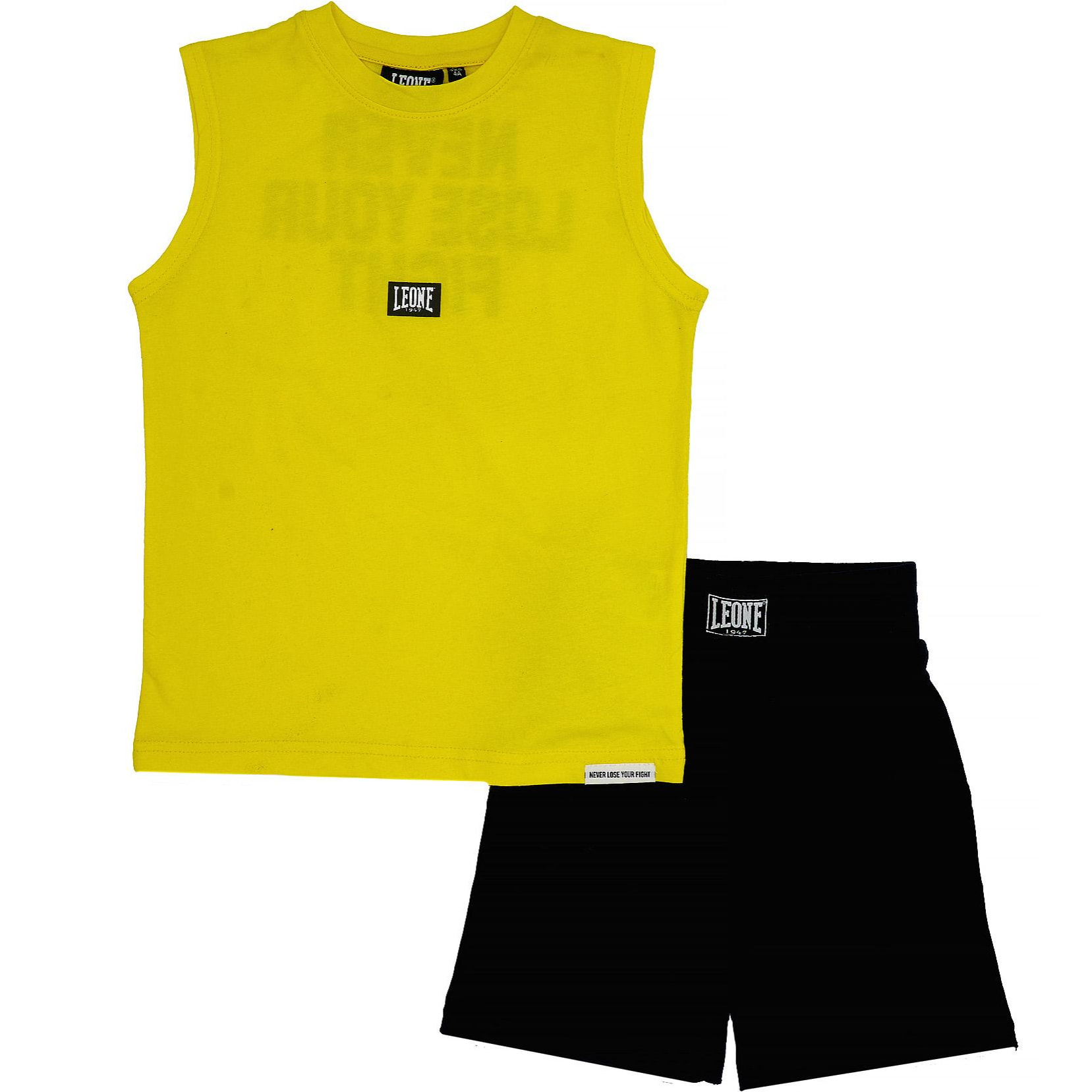 Conjunto niño camiseta sin mangas Fight Fluo y bermudas