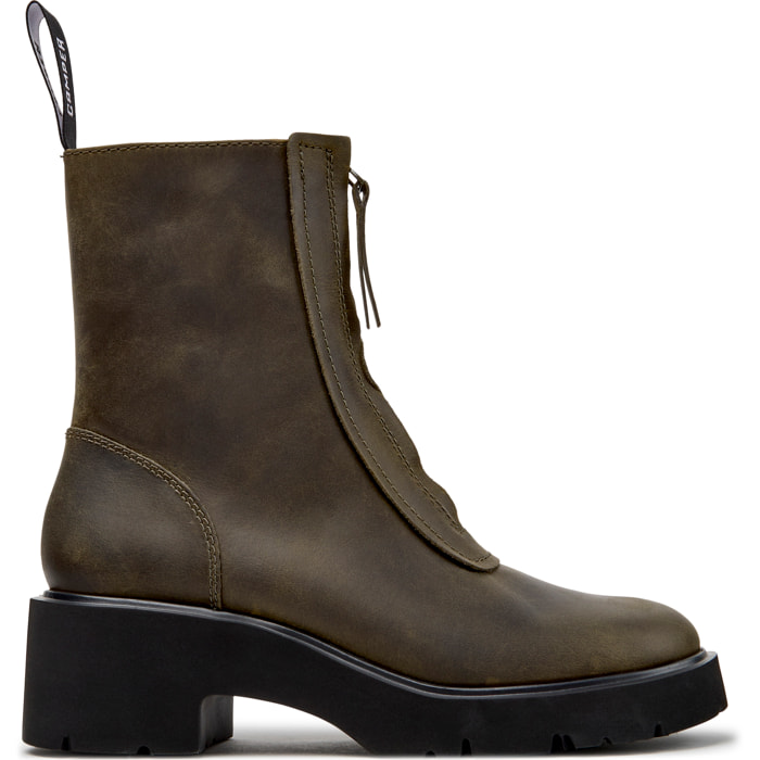 Botines - CAMPER Milah - Verde - Piel nobuk