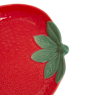 Coupelle fraise Fruity 21x16cm rouge