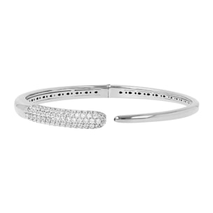 Bracciale Rigido White con Pavé in Cubic Zirconia