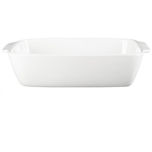 Fuente de horno rectangular 25x8x40cm en gres blanco masterpro