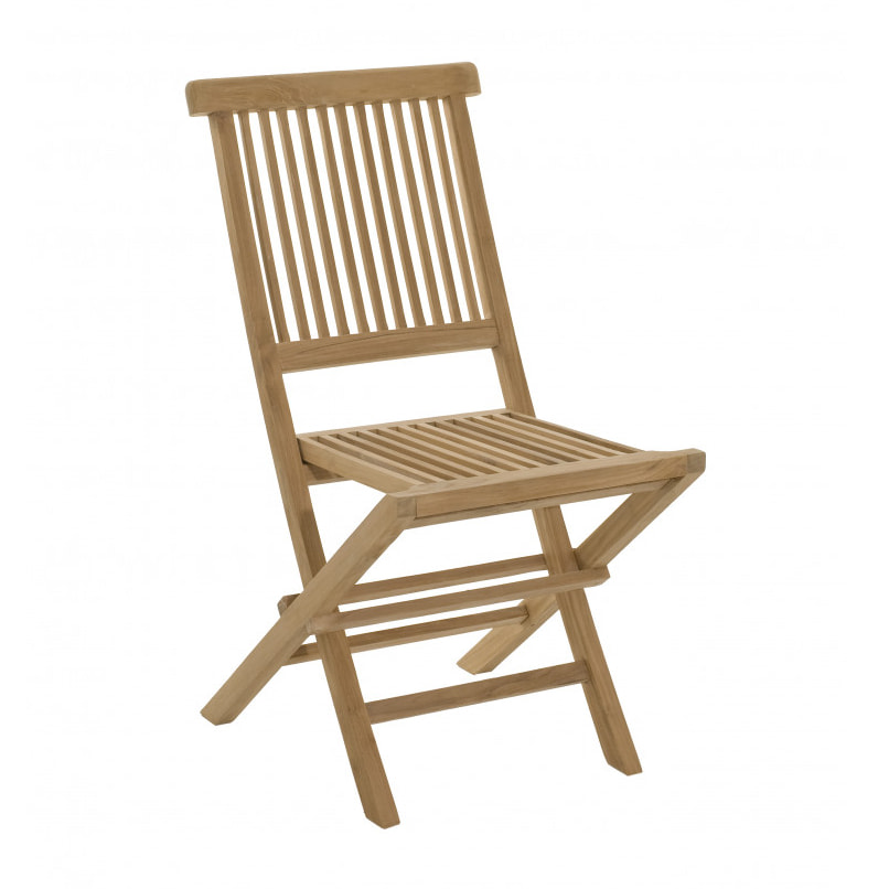 HARRIS - SALON DE JARDIN EN BOIS TECK 2 personnes : Ensemble de jardin - 1 Table carrée pliante 60 cm et 2 chaises