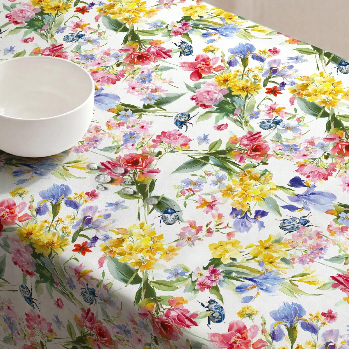 Nappe anti-taches Fioririn - 100% coton -