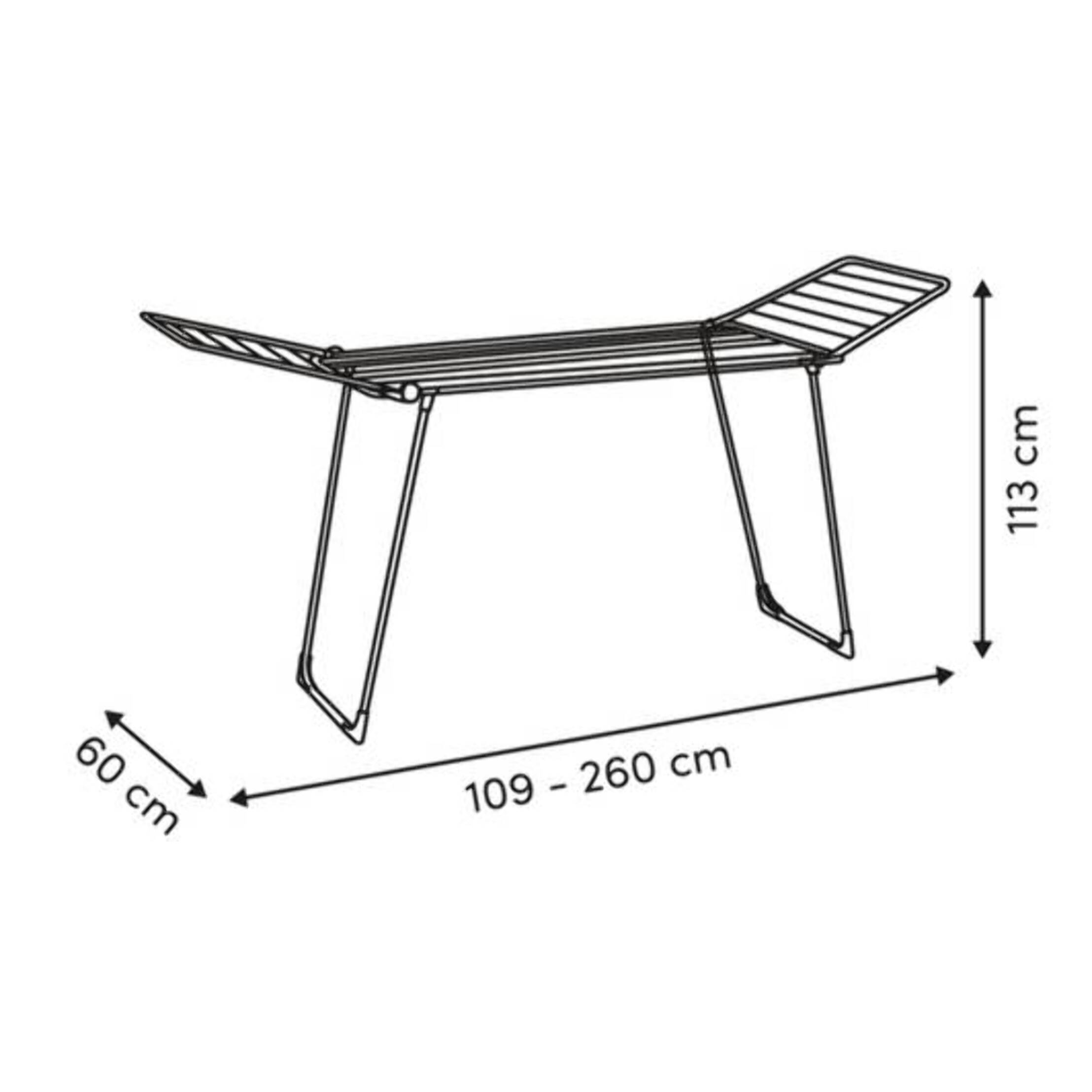 Étendoir à Linge Sinai Extensible 27M Blanc 113x60x260 cm