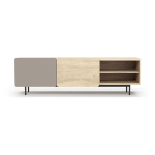 Bajo tv Biscuit roble claro y arena 54x180x44 cm