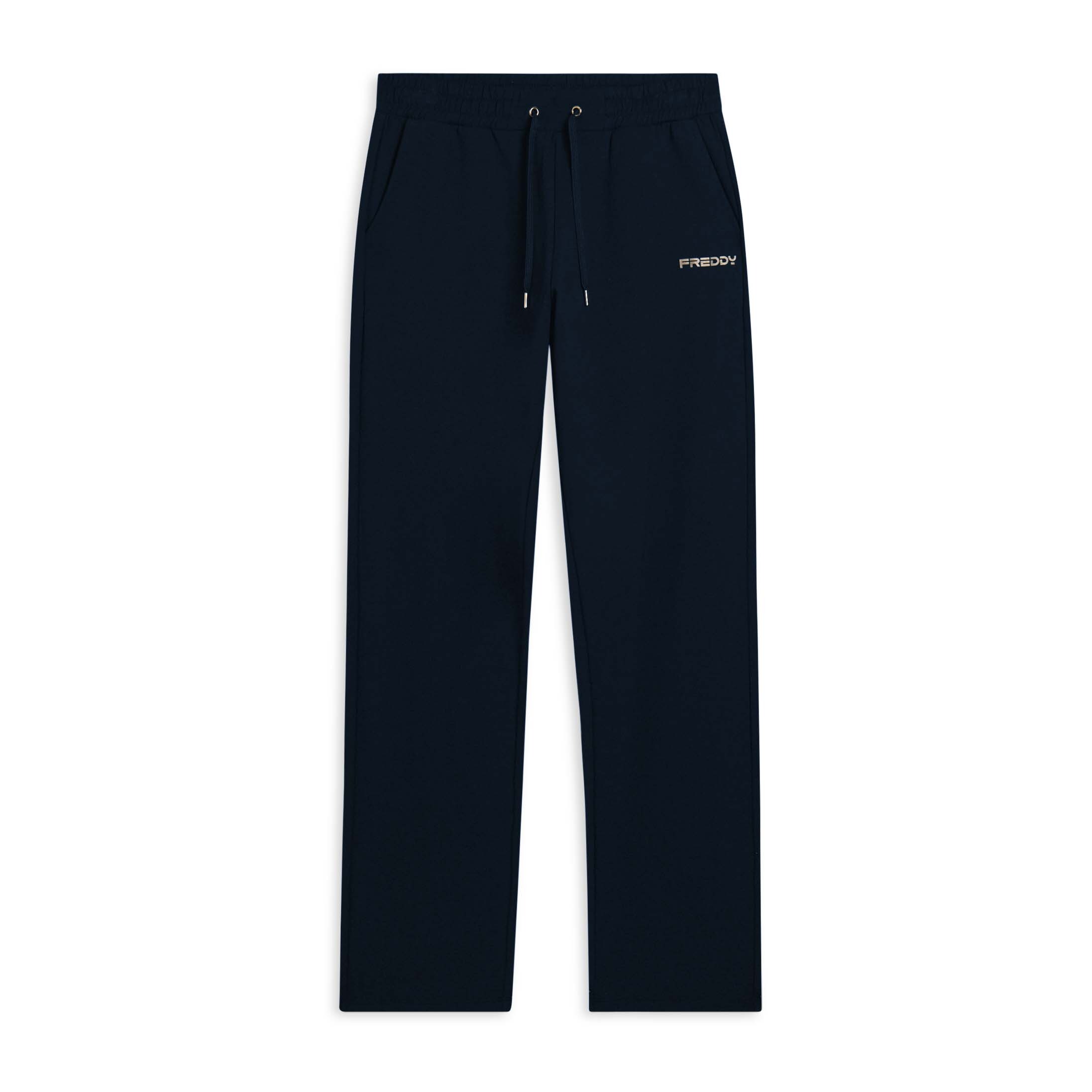 Pantaloni regular con gamba dritta e coulisse