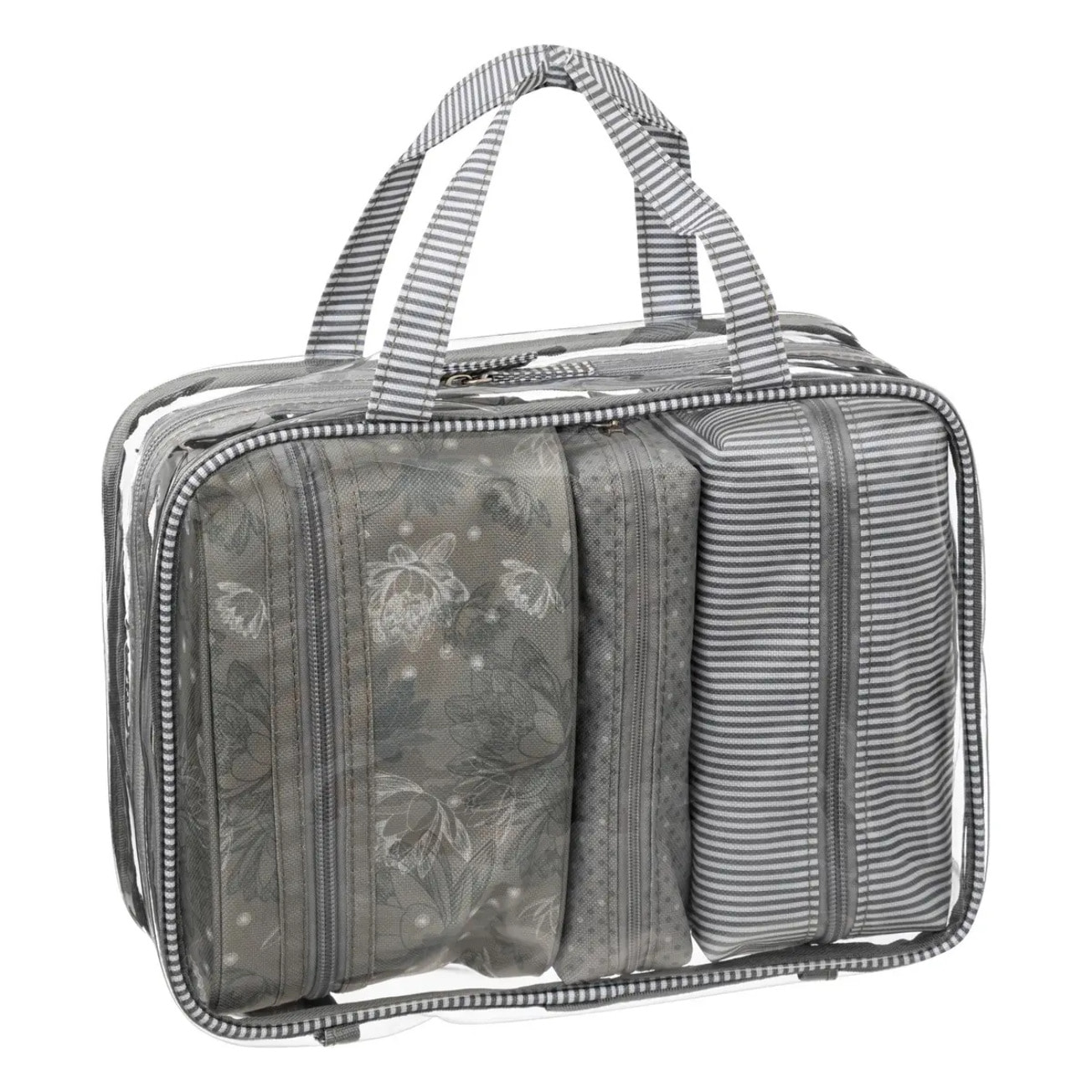 Set de 4 trousses toilettes décorées