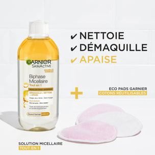 Lot de 6 - Garnier SkinActive Micellaire Biphase Tout en 1 Waterproof 400mL