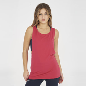 Canotta palestra da donna NISHER rosa scuro