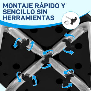 Taburete de Ducha, Silla Ducha Personas Mayores Antideslizante con Altura Regulable, Carga 135 kg, Taburete de Baño para Ancianos y Discapacitados, Negro