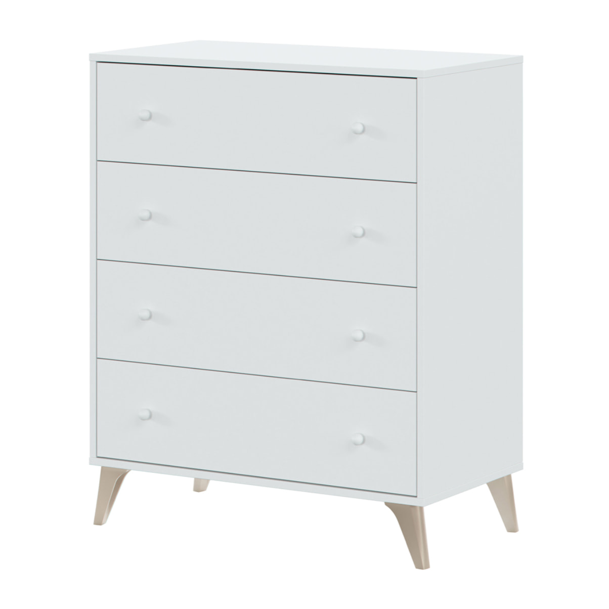 Comoda 4 Cajones 95x77x40 Cm Blanco Artik