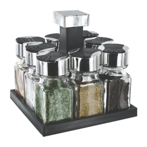 Carrousel Carre 8 Pots Couvercle Plastique