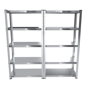 Scaffale In Metallo Alta Portata Con 5 Ripiani Regolabili Ideale Per Garage Officina Cantina Capannone Magazzino Design Modulare 187 x 100 x 30 cm