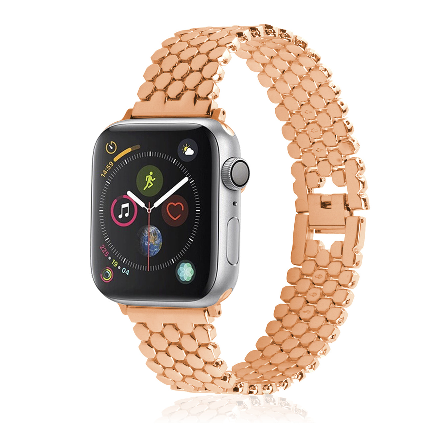 Cinturino universale in acciaio inossidabile per orologi da 22 mm Sistema di sgancio rapido per un facile cambio.