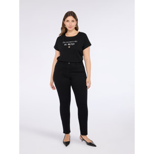Fiorella Rubino - Vaqueros ajustados lavado negro - Negro