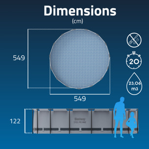 Bestway Piscine hors sol - Ronde - Steel Pro Max - 549 x 122cm