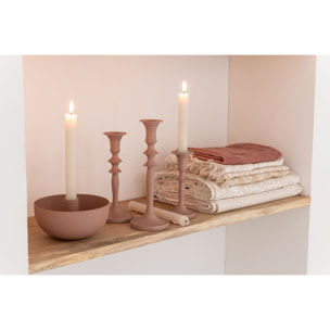 J-Line bougeoir Bol - acier - vieux rose - large