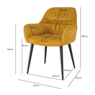 Chaise moelleuse avec accoudoirs - CASTA