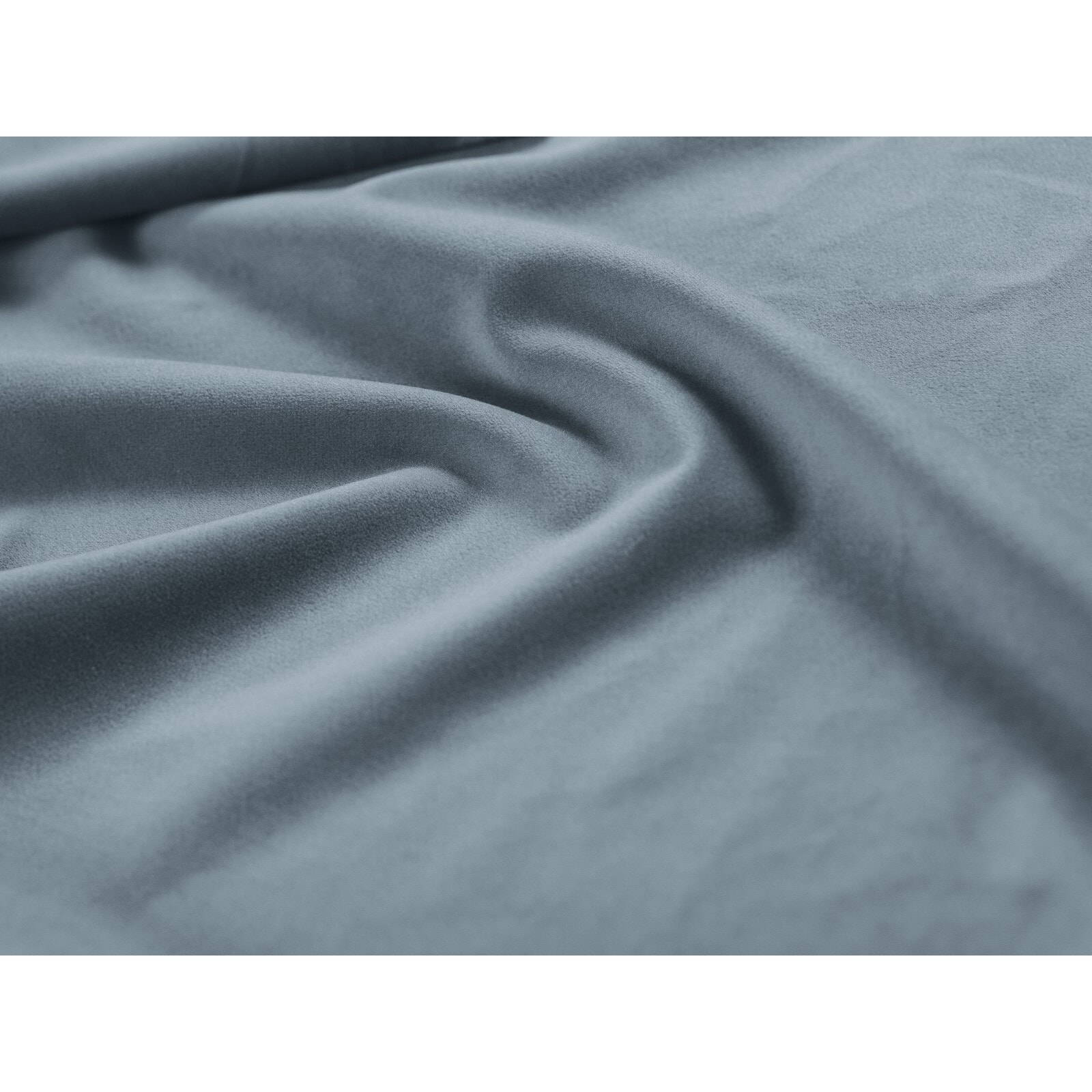 Méridienne droite "Bali" en velours bleu clair