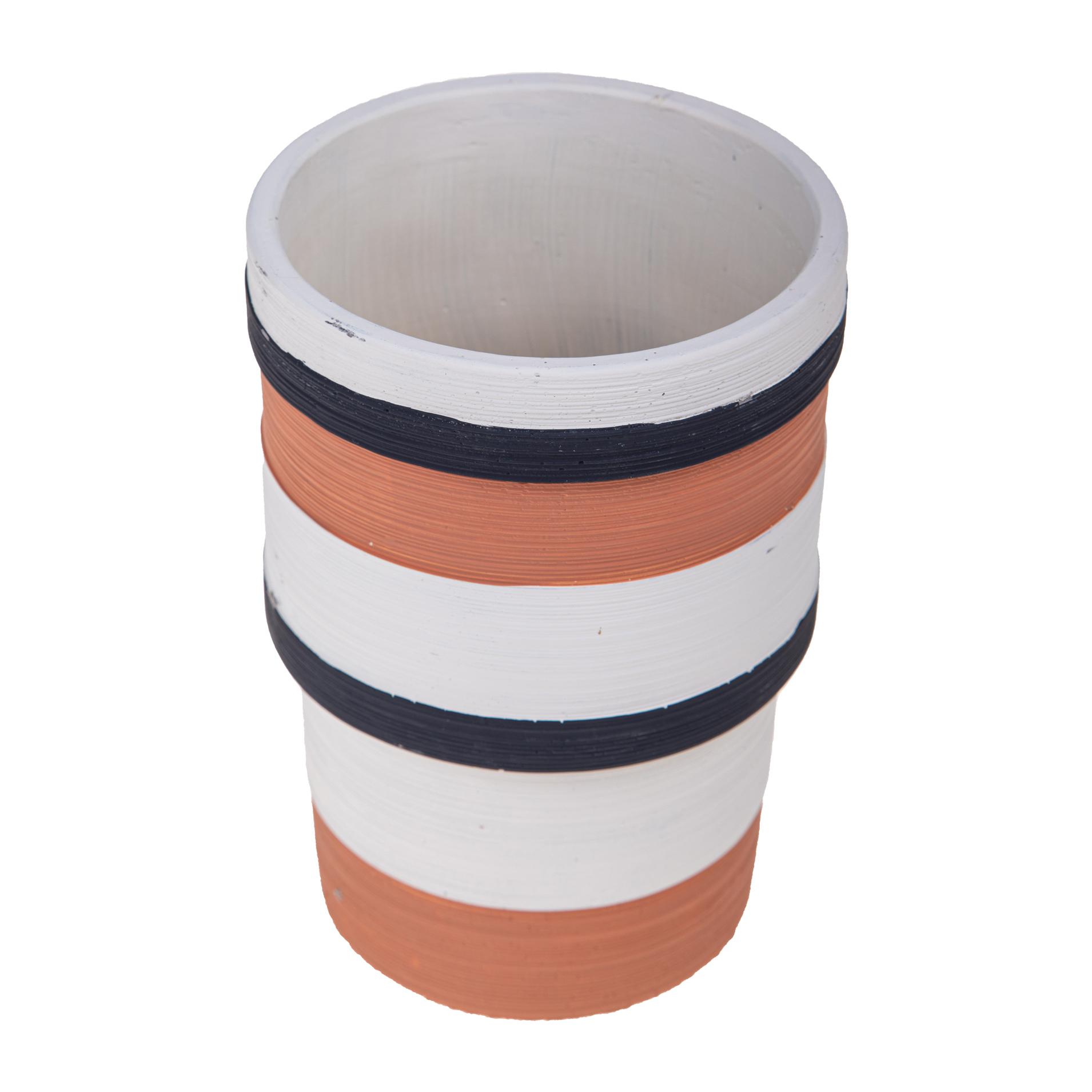 Vaso Vintage Alto 16Xh.30 Cm - Pezzi 1 - 16X30X16cm - Colore: Bianco - Bianchi Dino - Decori Casa E Complementi