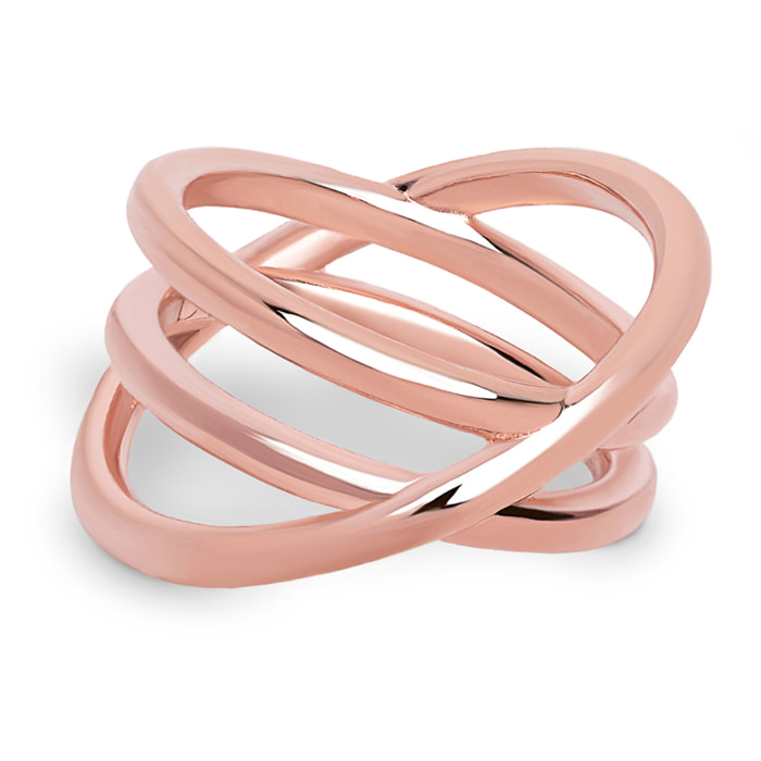 Anillo Trinity Baño Oro Rosa