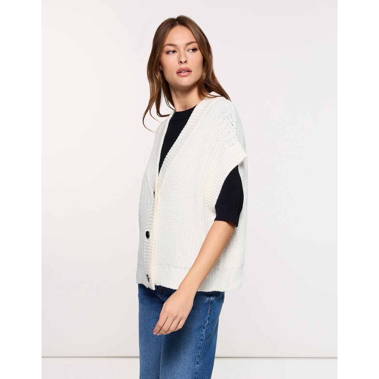 Chaleco de Punto Blanco - Richy