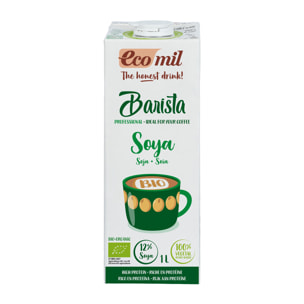 Bebida Vegetal Soja Barista baja en azúcar Ecomil 1 L