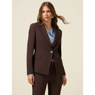 Oltre - Blazer de tejido técnico - Marrón