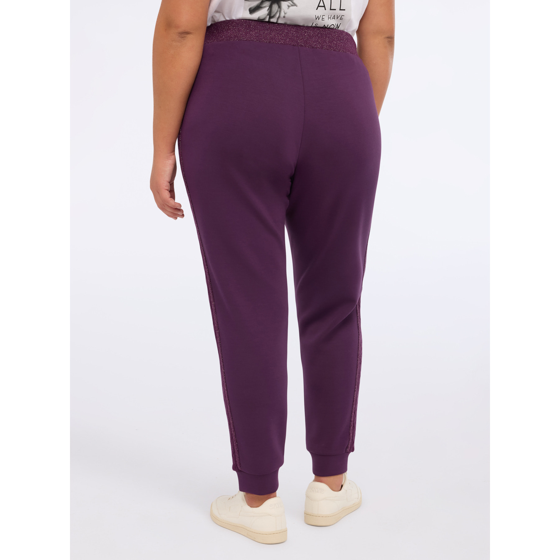 Fiorella Rubino - Pantaloni Jogger in tessuto scuba - Viola