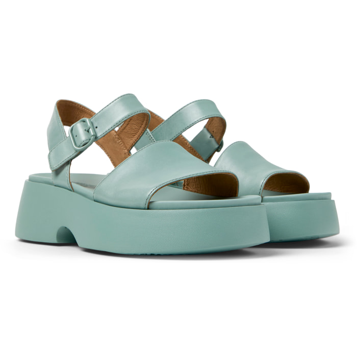 Sandalias - CAMPER Tasha - Verde - Cuero liso