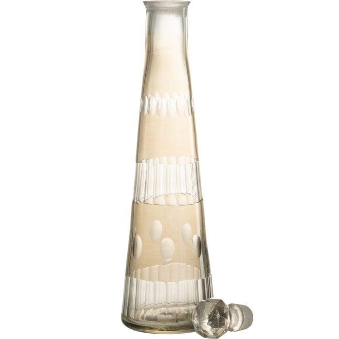 J-Line carafe Motifs - verre - gris fumé