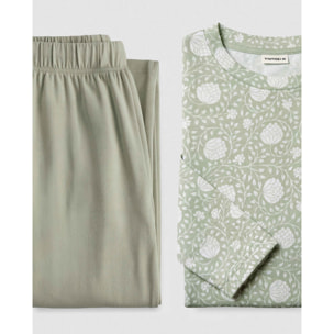 Pigiama lungo secret ventia verde