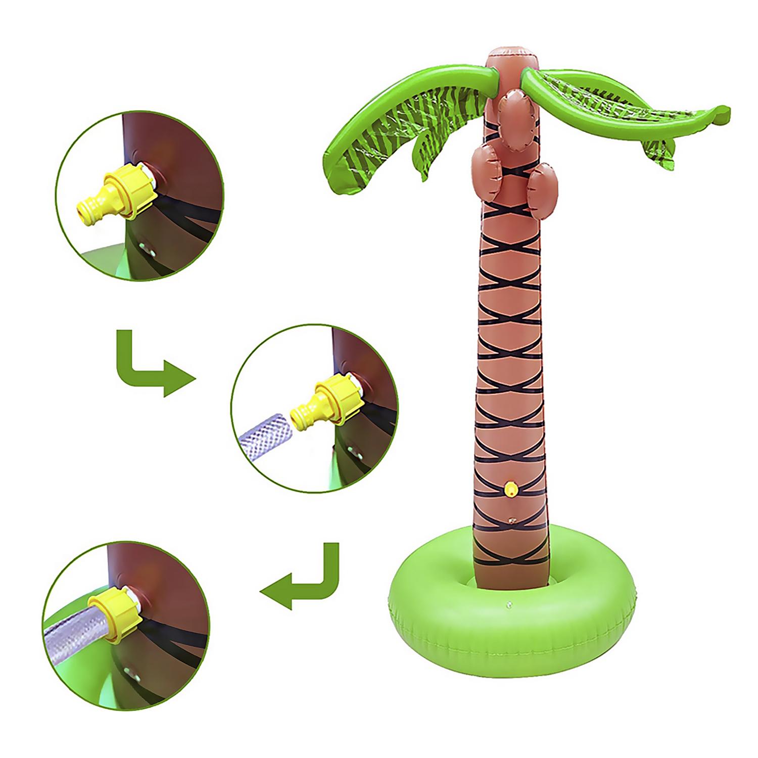 Palmera inflable con aspersor de agua superior. 160x90cm.