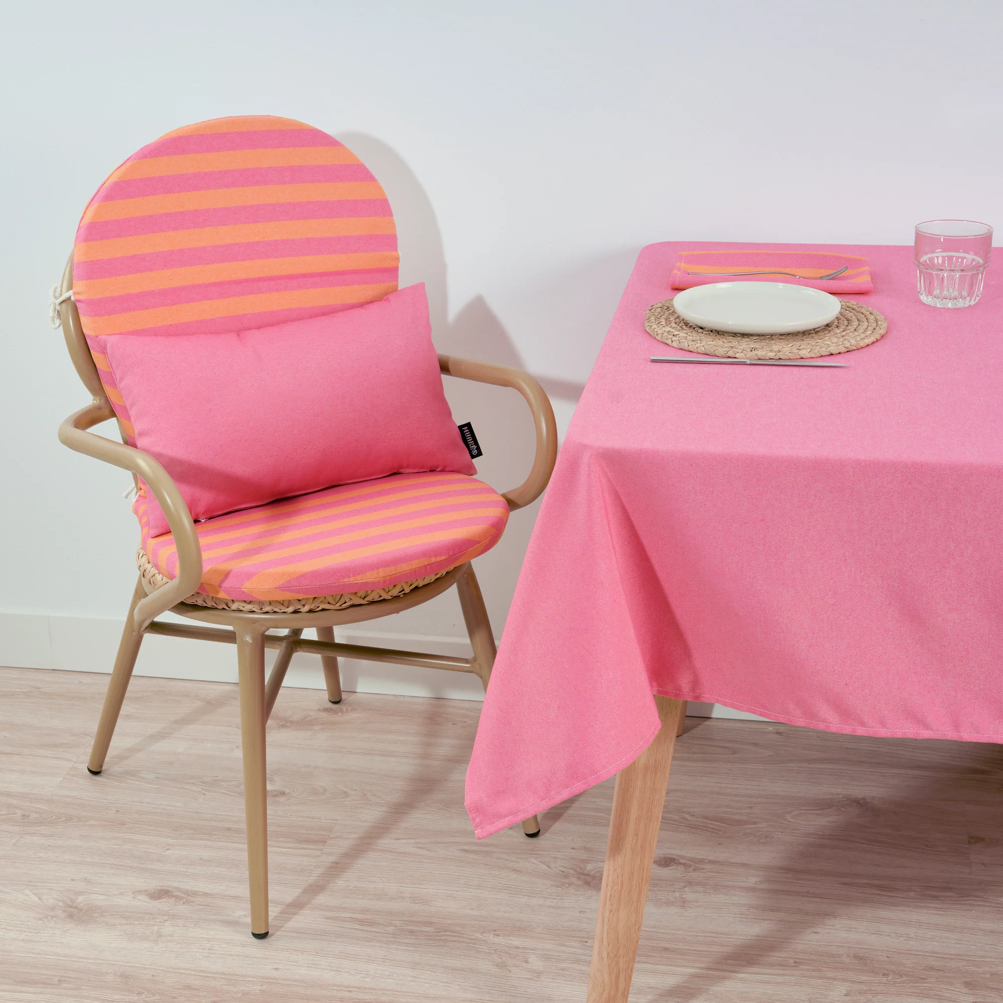 Nappe en tissu jacquard Maglia uni Fuchsia